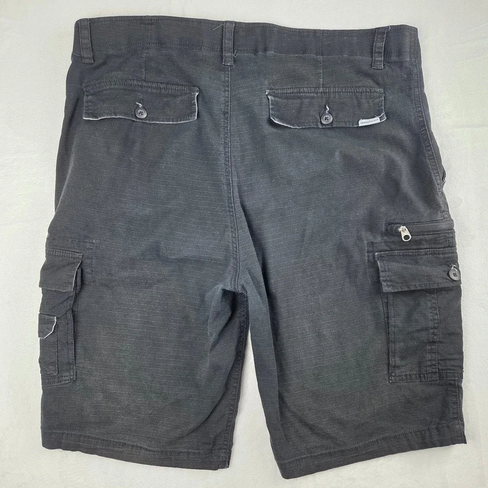 Wear First Cargo Shorts Mens 40 Blue Multi-Pocket Utility Casual Good